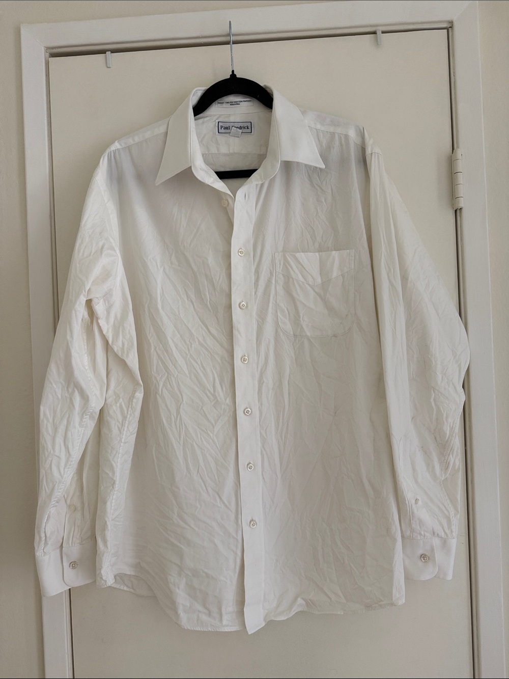 Paul Fredrick White Long-Sleeve Dress Shirt size 17-36